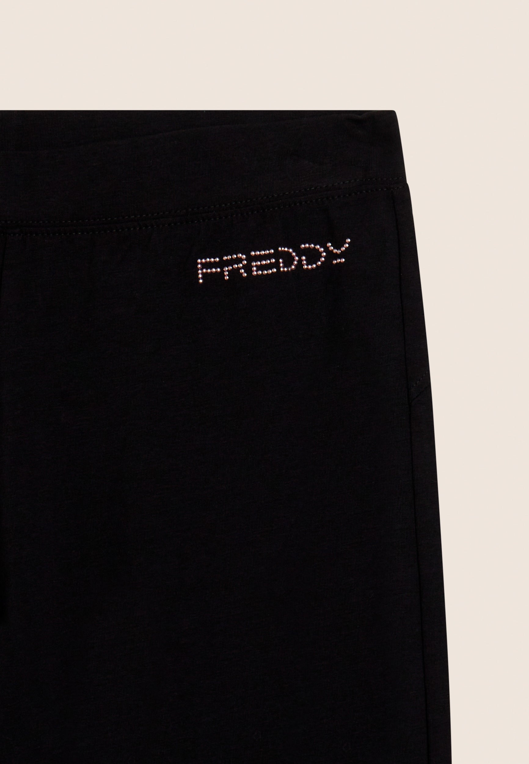 Freddy Pantaloni Gamba Dritta con Cuciture a Cuore Nero