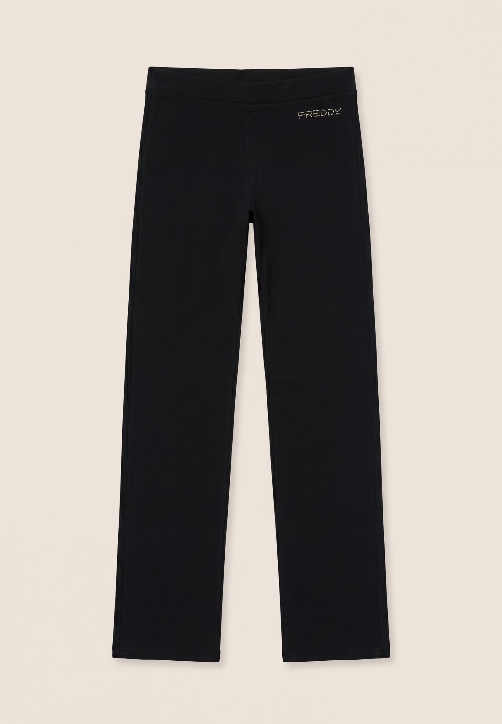 Pantaloni Regular a Gamba Dritta con Cuciture a Cuore