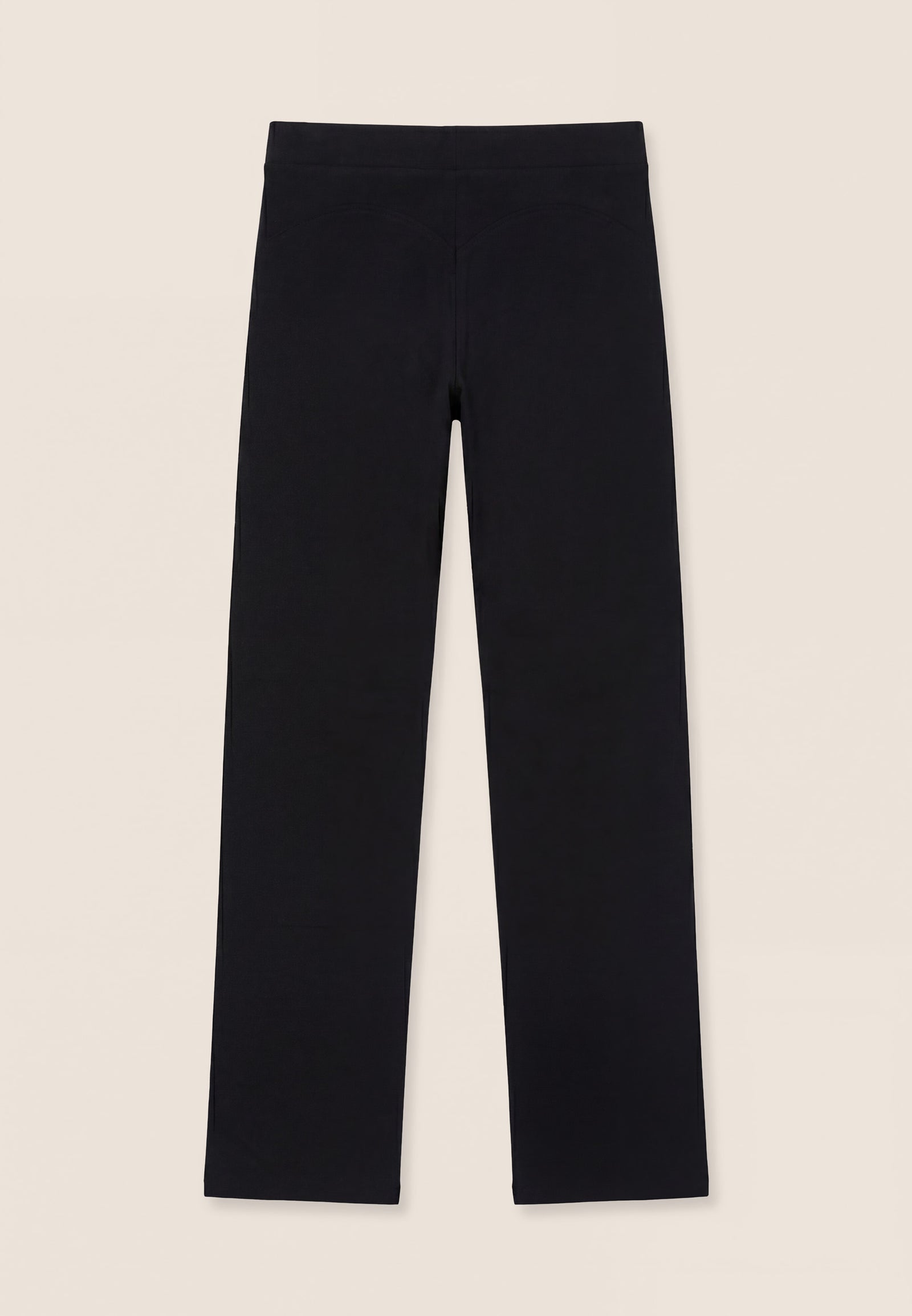 Pantaloni Regular a Gamba Dritta con Cuciture a Cuore