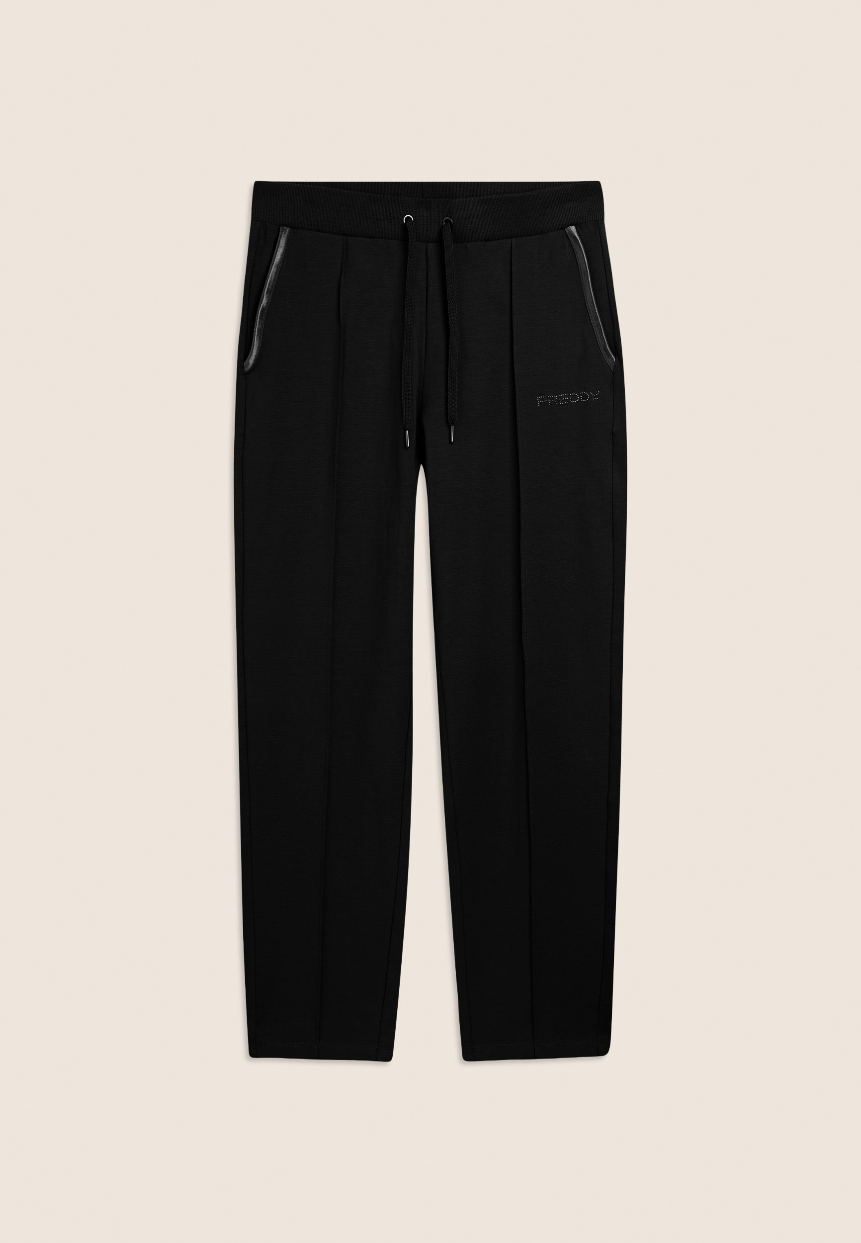 Freddy Pantaloni Slim con Cucitura Centrale Nero