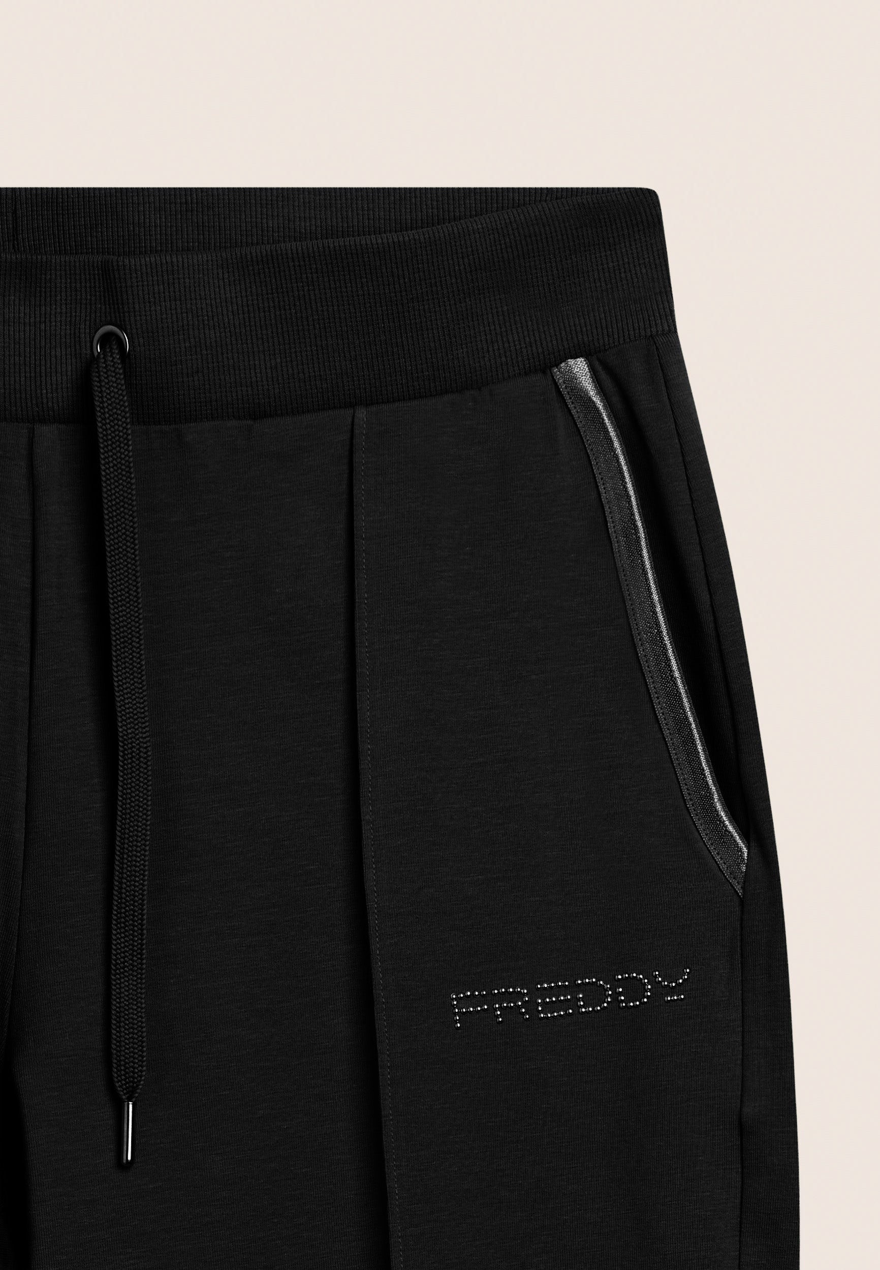 Freddy Pantaloni Slim con Cucitura Centrale Nero