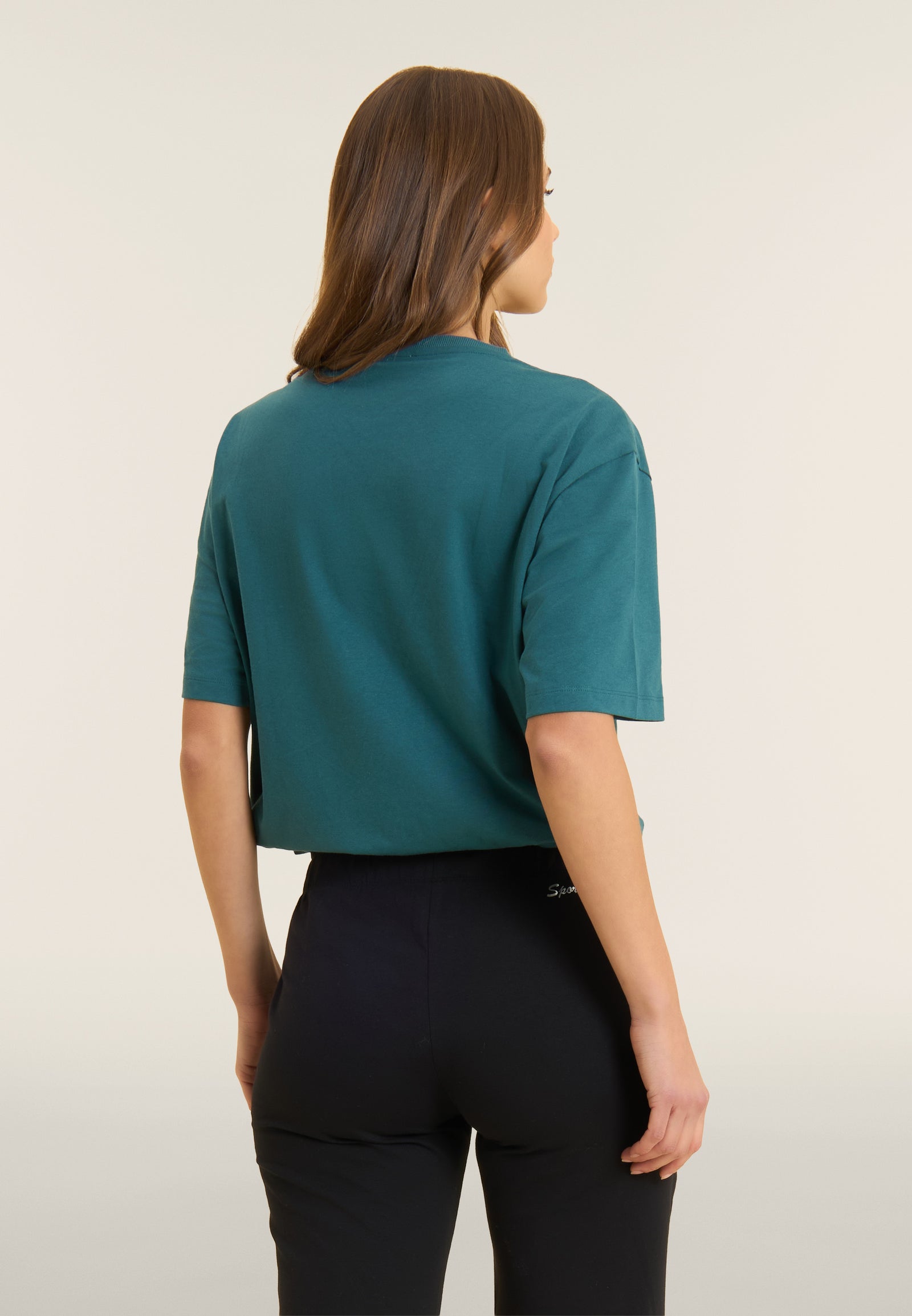 Pantaloni Sportivi Regular Fit in Maglia Elastica