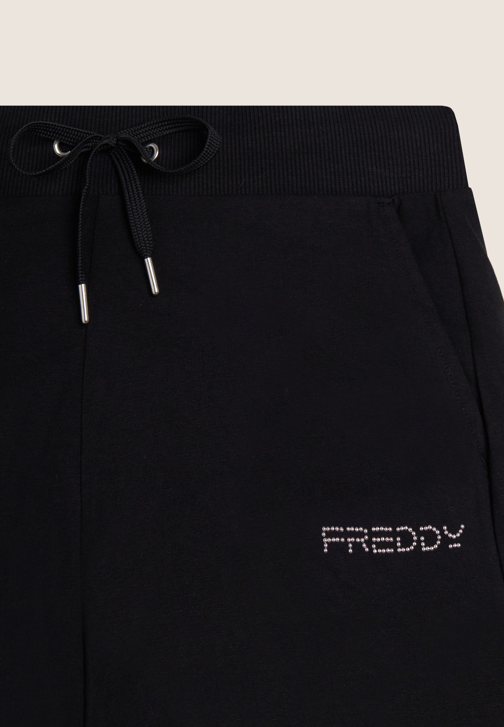 Freddy Shorts Pantaloncini Sportivi con Coulisse Nero