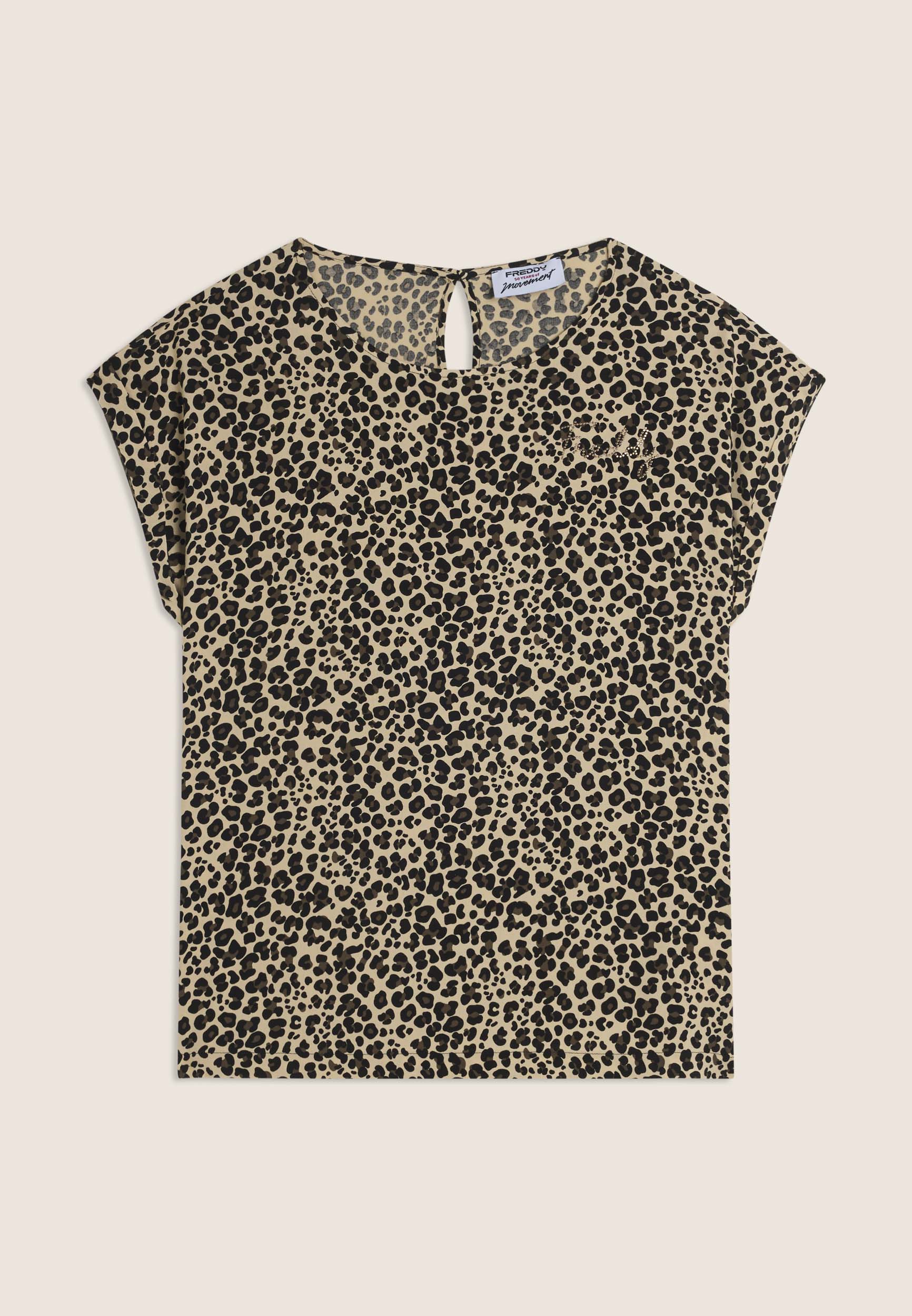 Freddy T-Shirt Animalier Viscosa Grigio
