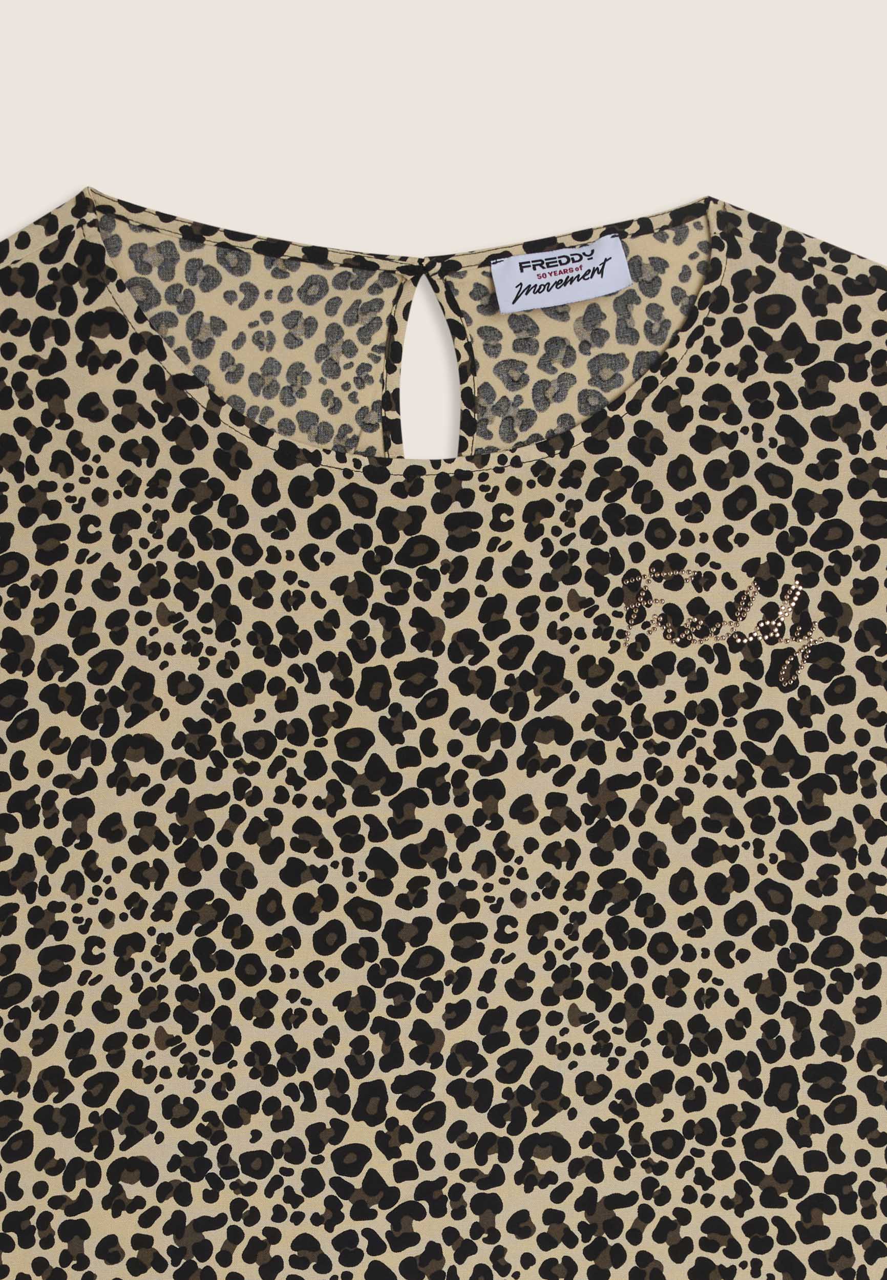 Freddy T-Shirt Animalier Viscosa Grigio