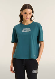 T-Shirt Comfort Fit Freddy Training con Dettagli Brillanti
