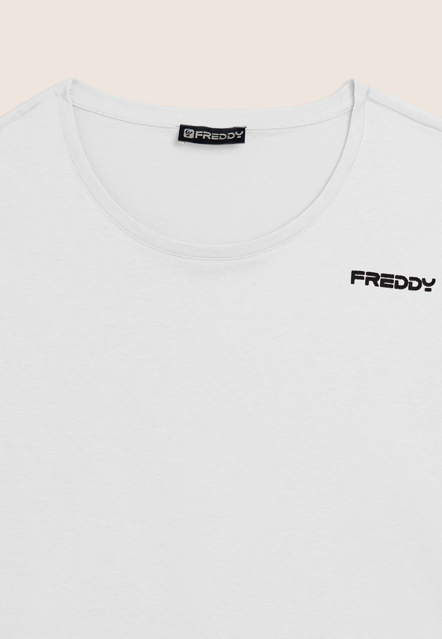 Freddy T-shirt Cropped con Piccolo Logo Bianco