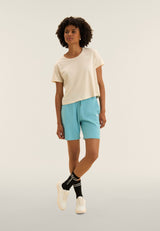 T-Shirt Cropped con Piccolo Logo
