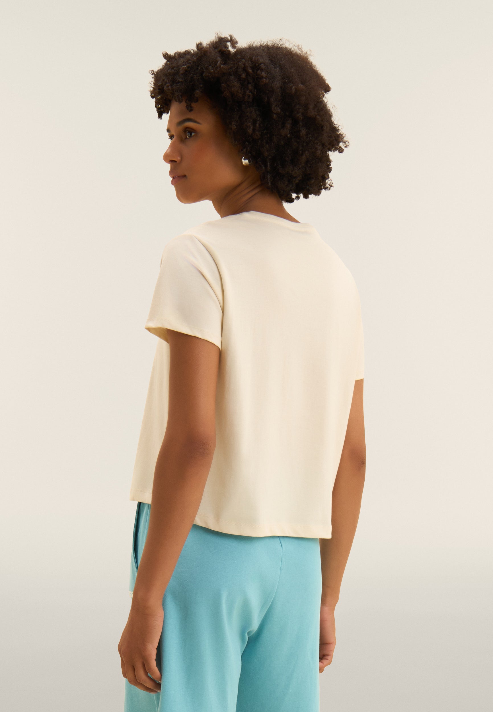 Freddy T-Shirt Cropped con Piccolo Logo Grigio
