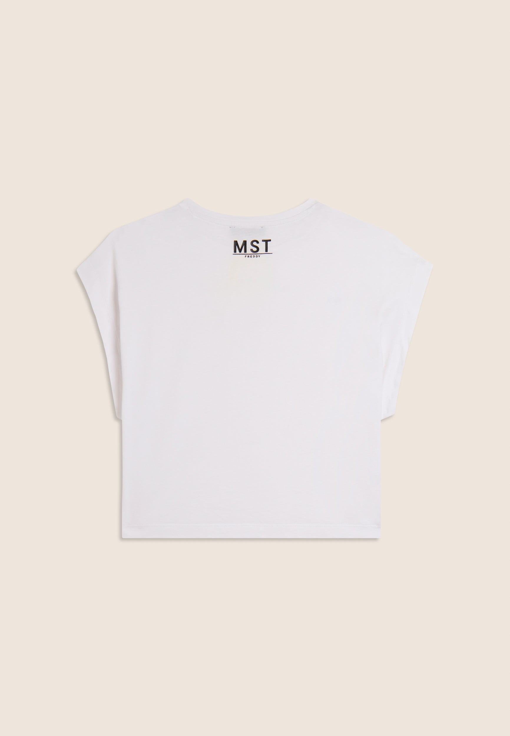 Freddy T-Shirt Cropped con Stampe Bianco