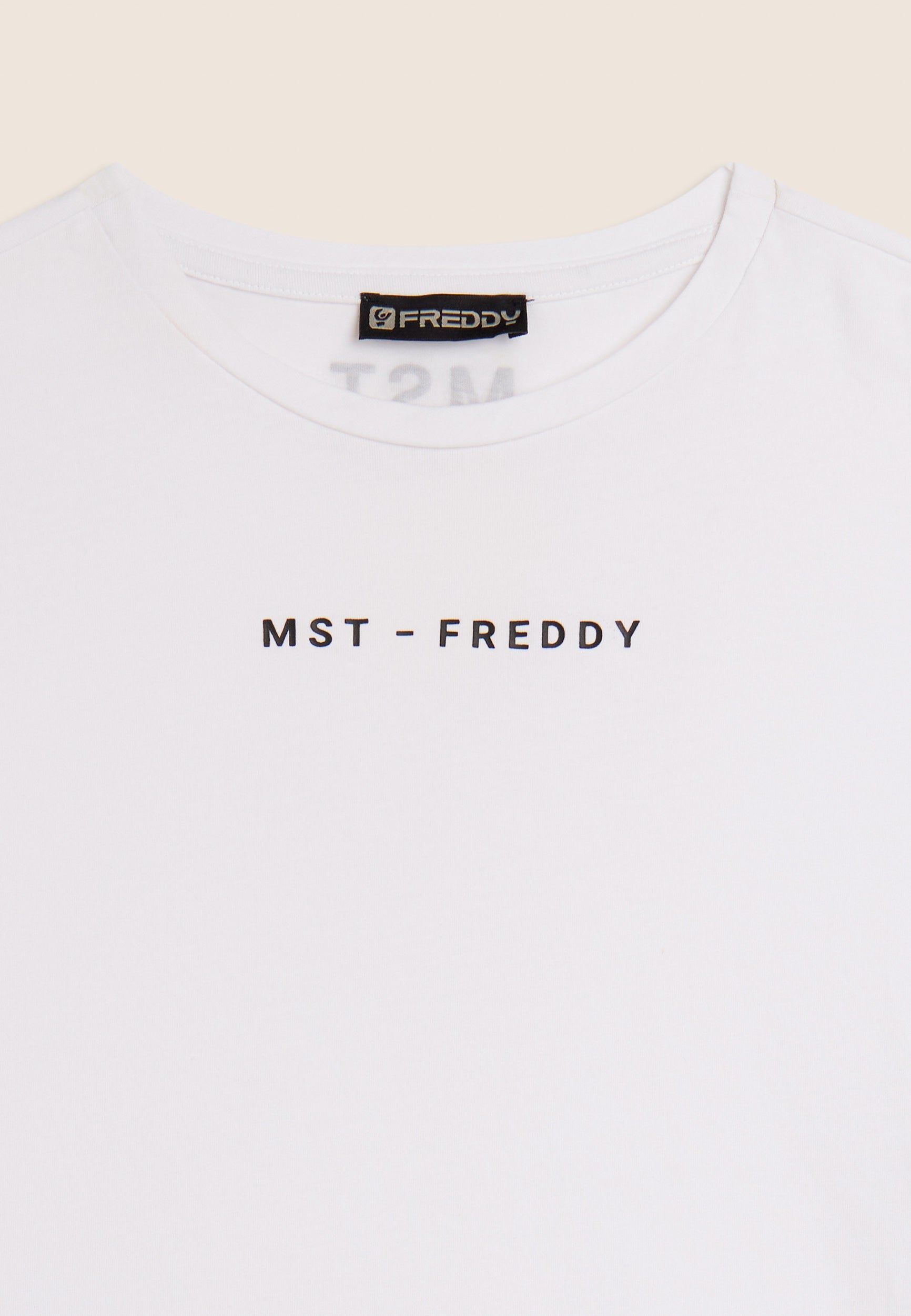 Freddy T-Shirt Cropped con Stampe Bianco