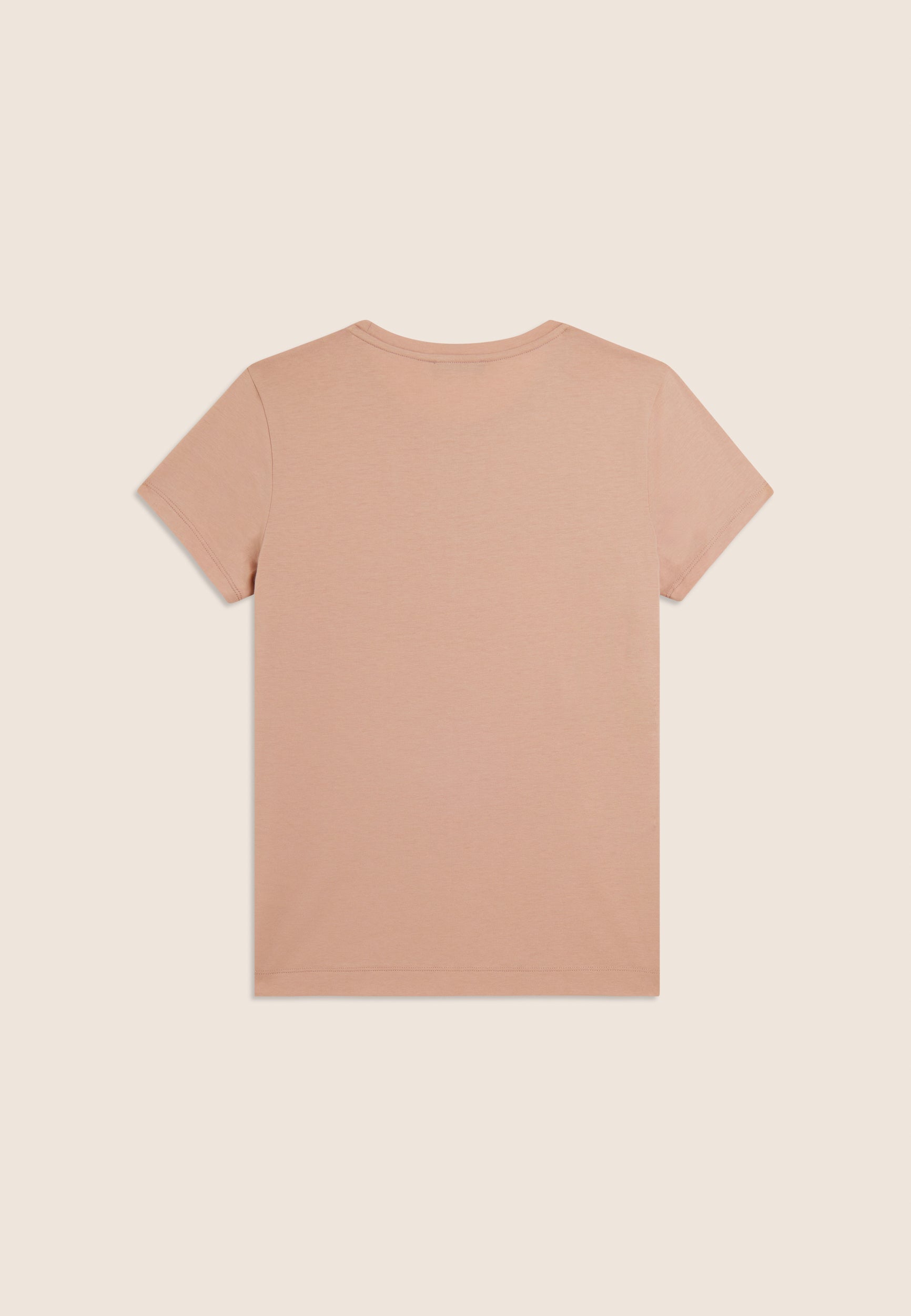 Freddy T-shirt in Misto Modal con Logo in Strass Beige