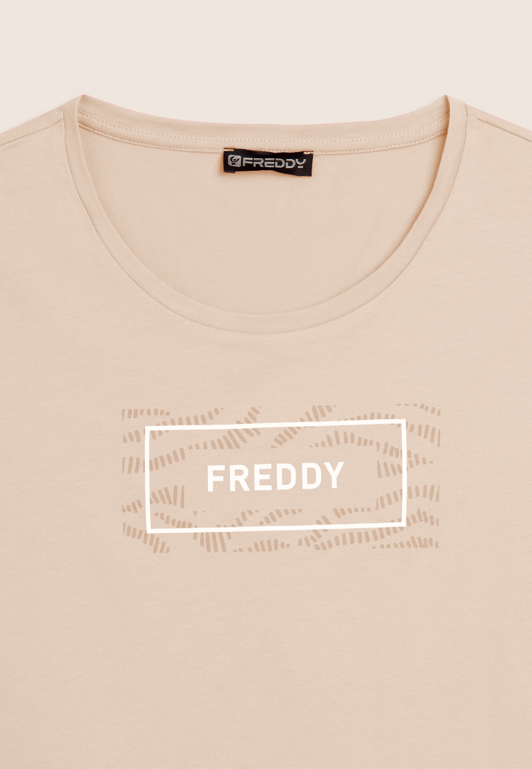 Freddy T-Shirt Logo Grafica Ondulata Grigio