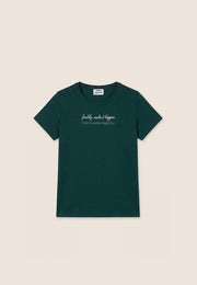 T-Shirt Manica Corta «Make it Happen» con Perline
