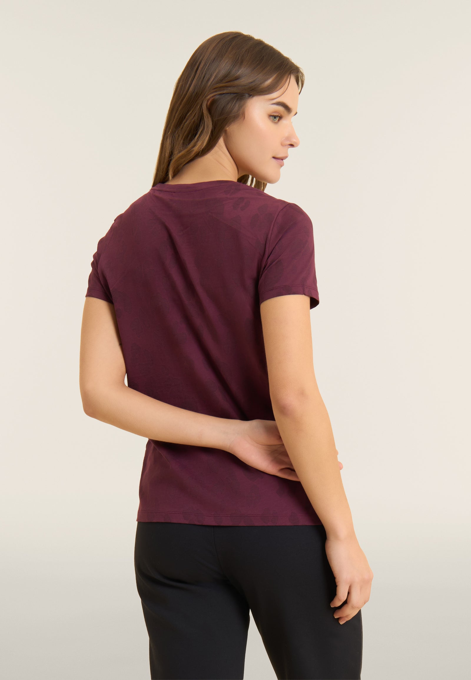 T-Shirt Regular con Stampa Leopardo