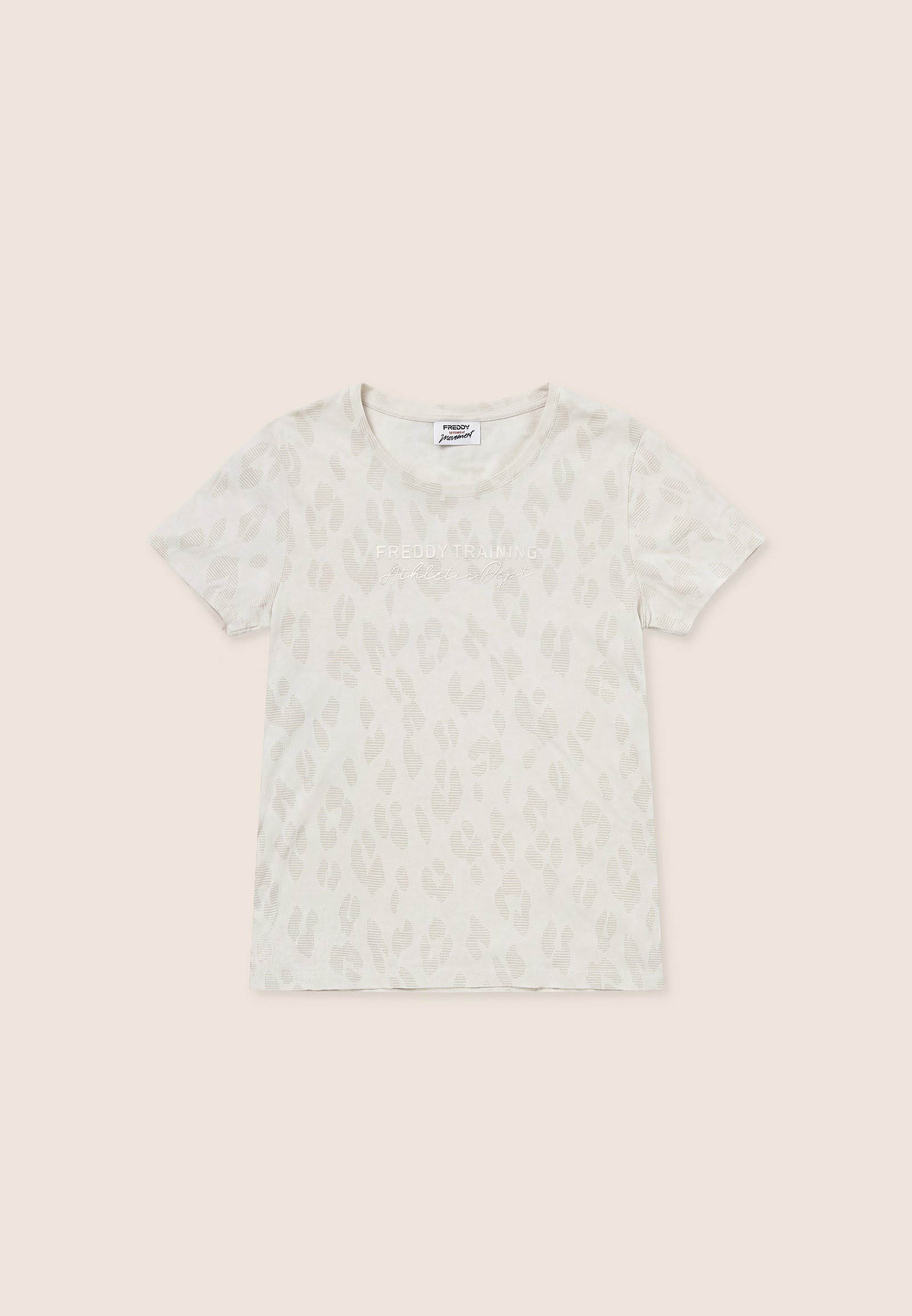 T-Shirt Regular con Stampa Leopardo