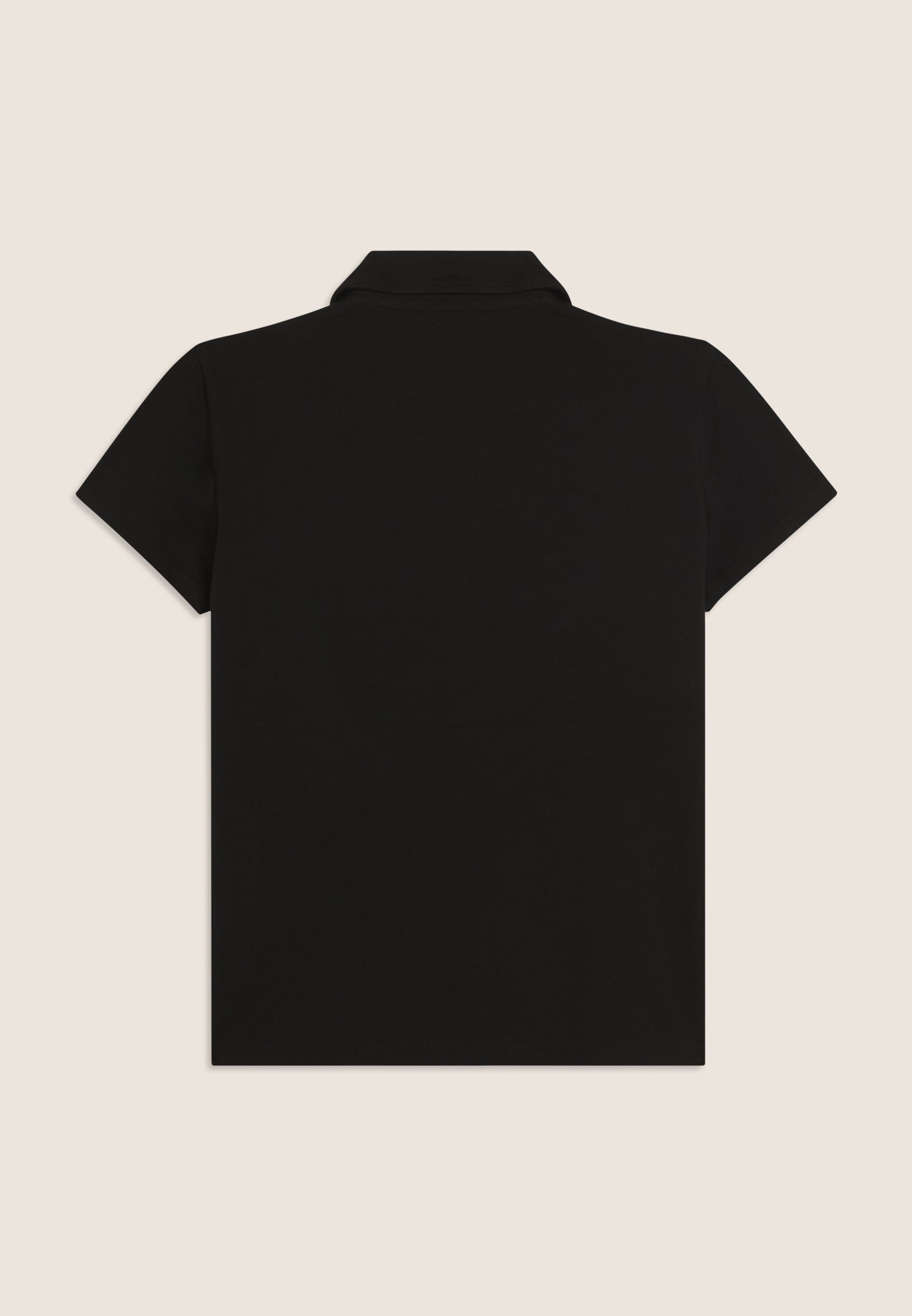 Freddy T-Shirt T-shirt Manica Corta con Scollo a V e Collo a Camicia Nero