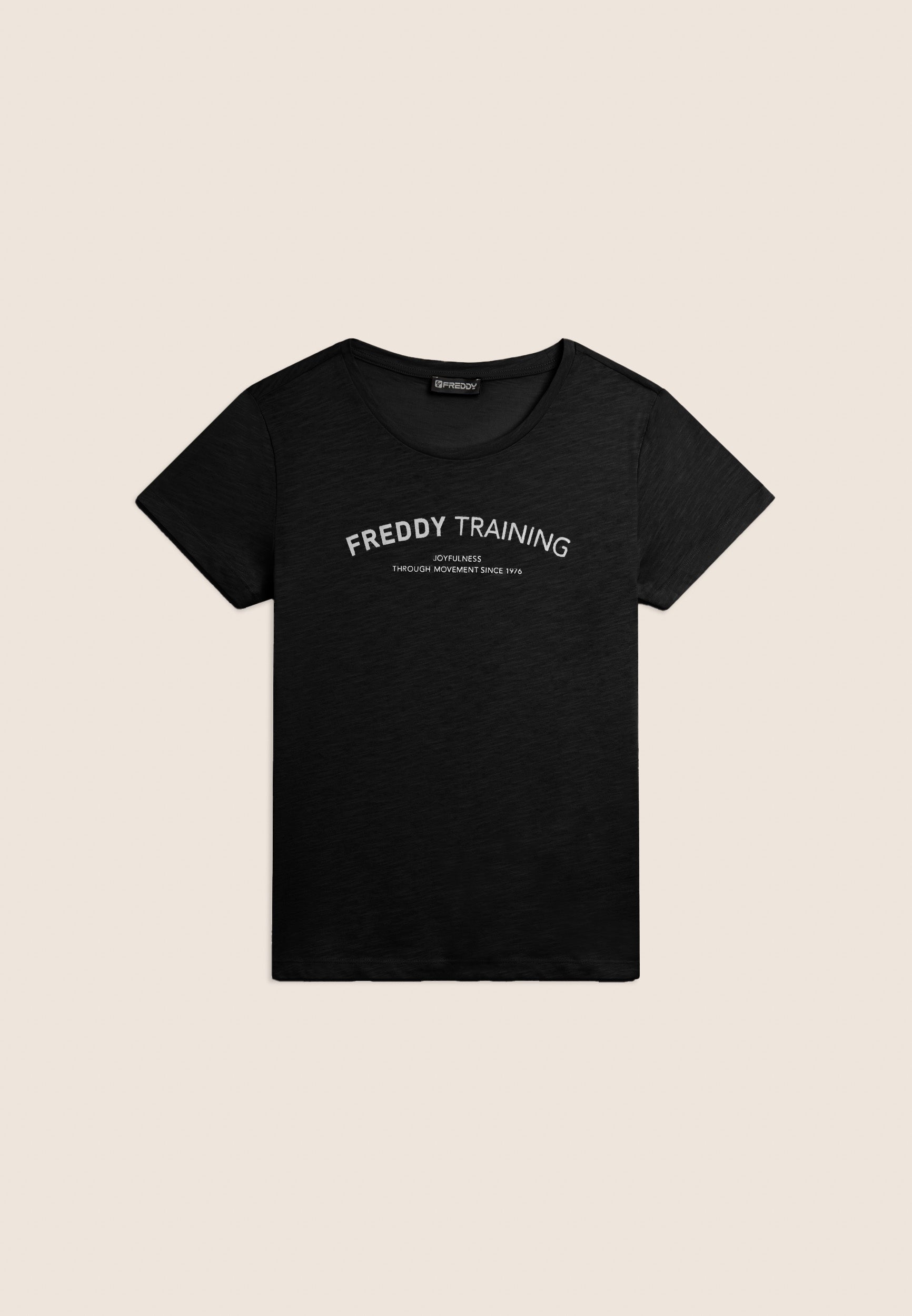 Freddy T-Shirt Training Slub Jersey Nero