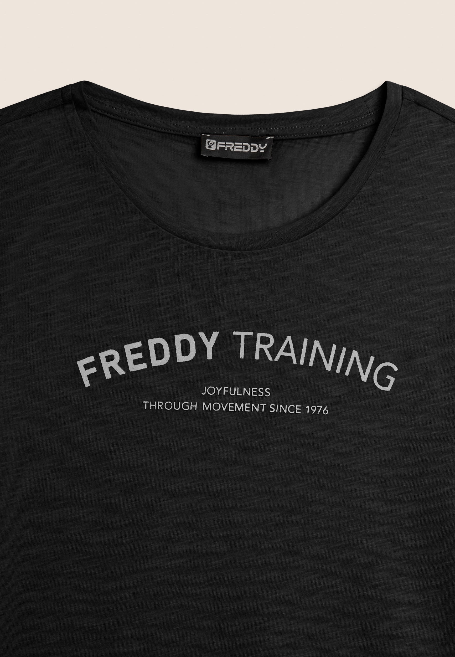 Freddy T-Shirt Training Slub Jersey Nero