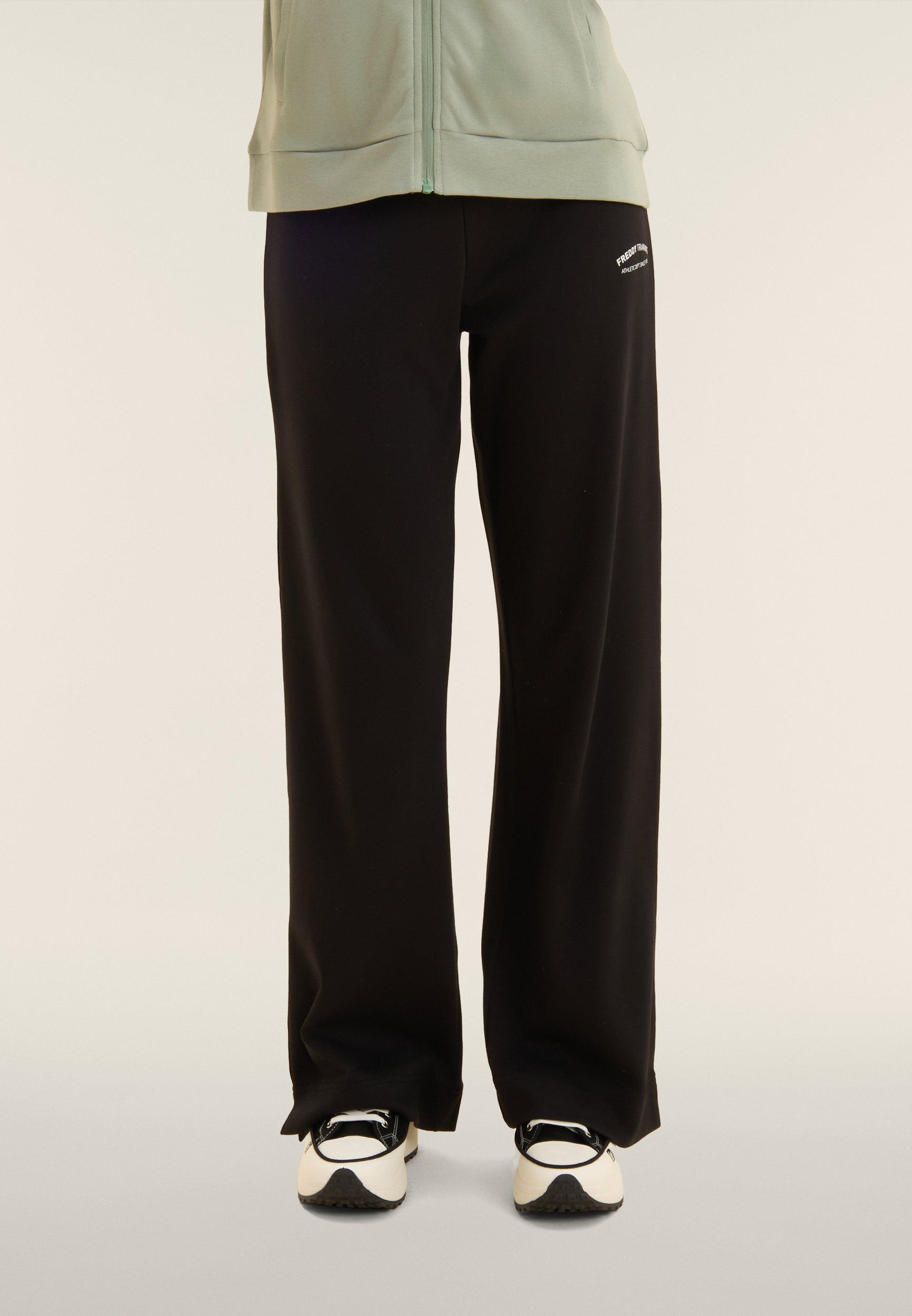 Freddy Tuta con Zip e Pantaloni Wide Leg Nero