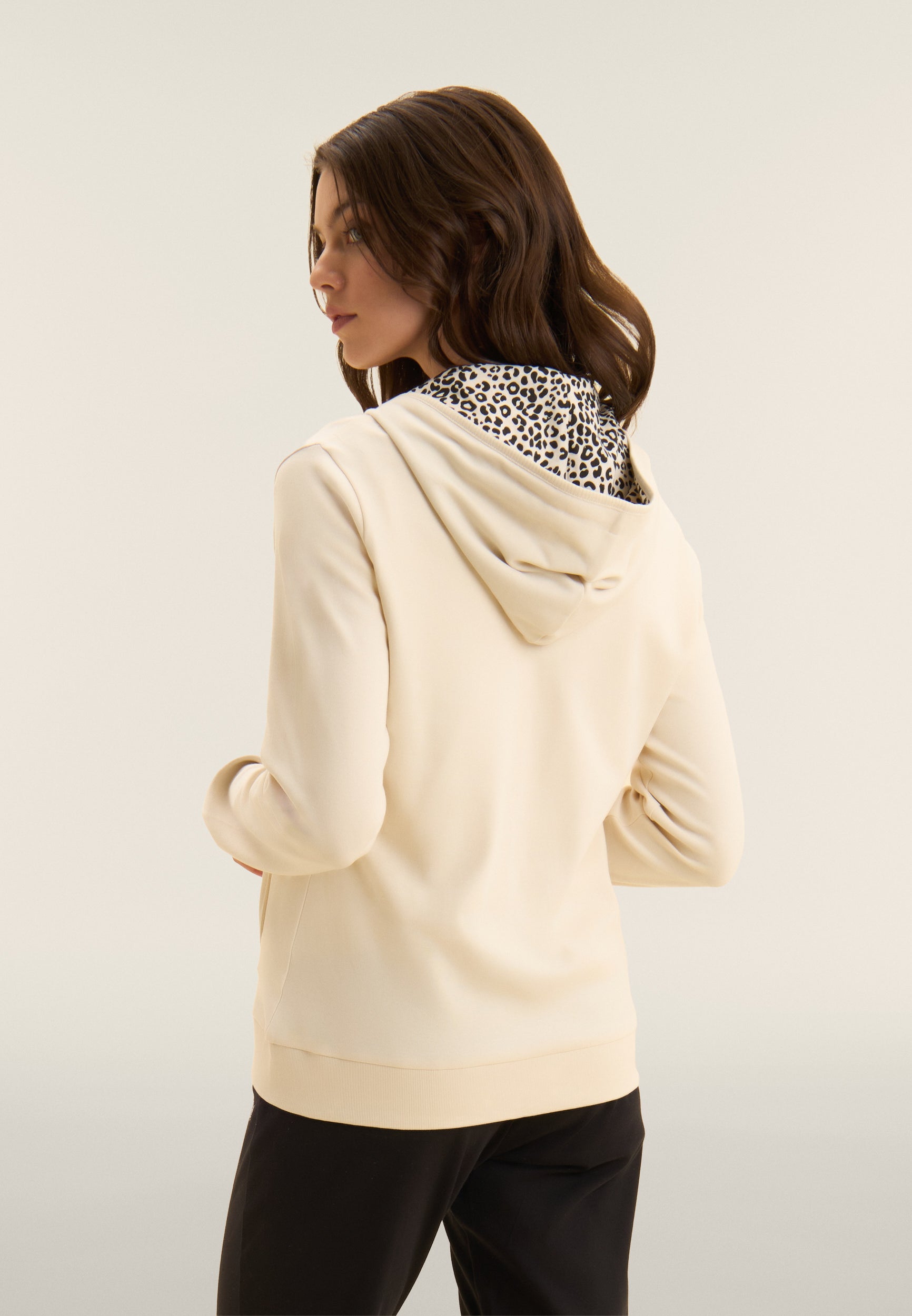 Freddy Tuta Tuta con zip e cappuccio con interno animalier Grigio