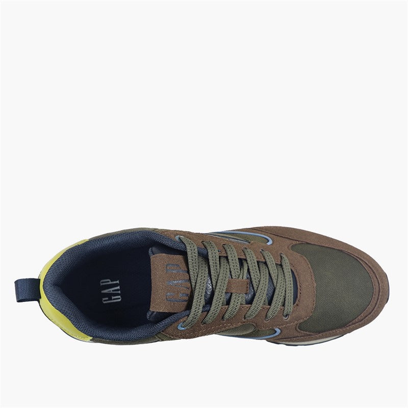 GAP Sneakers Run Spirit Marrone / Verde oliva – vista dall'alto