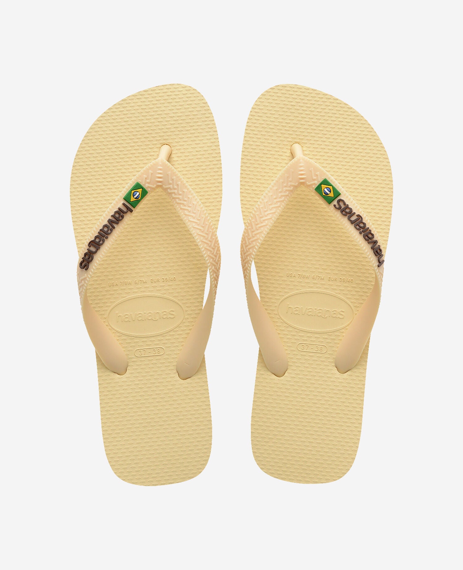 Havaianas Infradito Brasil Logo Beige