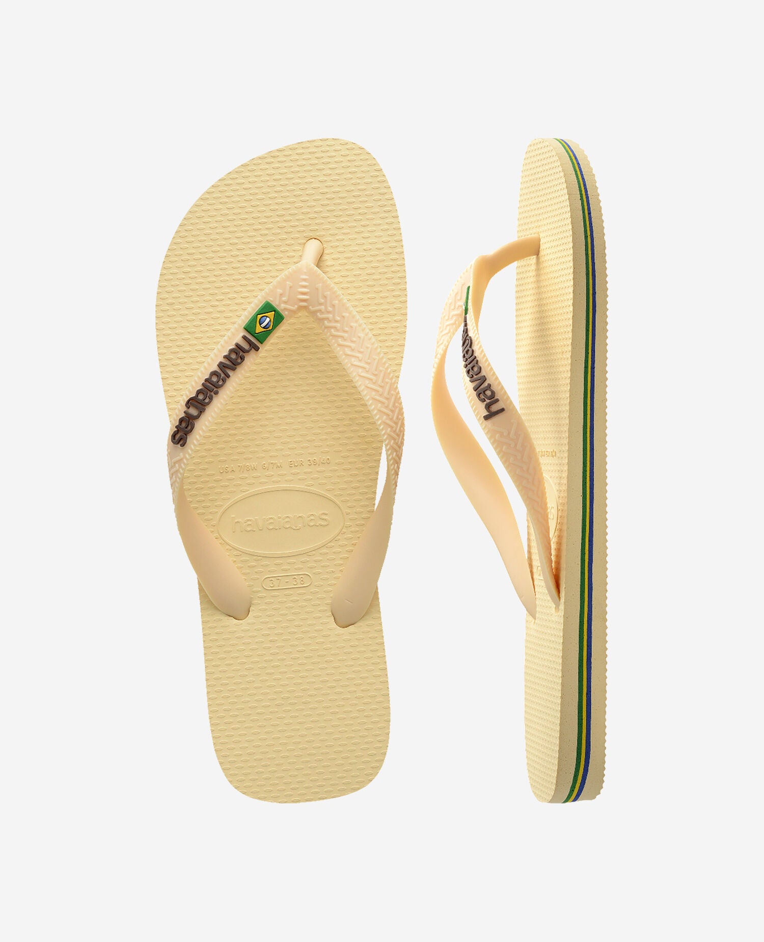 Havaianas Infradito Brasil Logo Beige