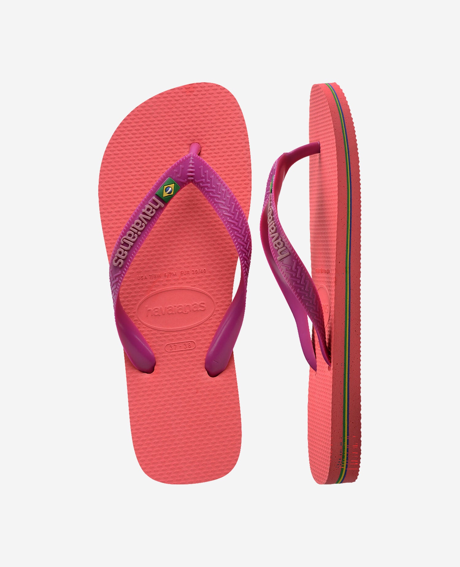 Havaianas Infradito Brasil Logo Rosa