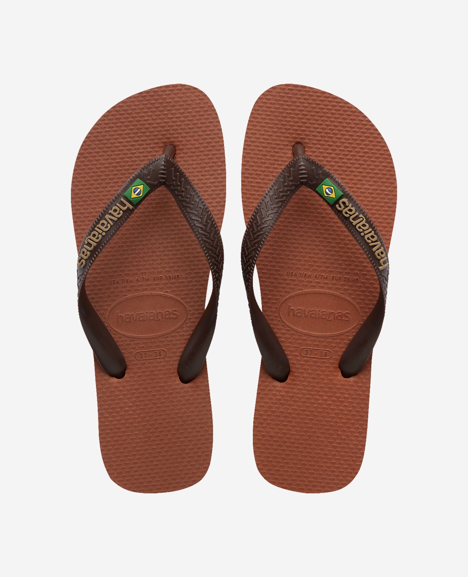 Havaianas Infradito Brasil Logo Marrone