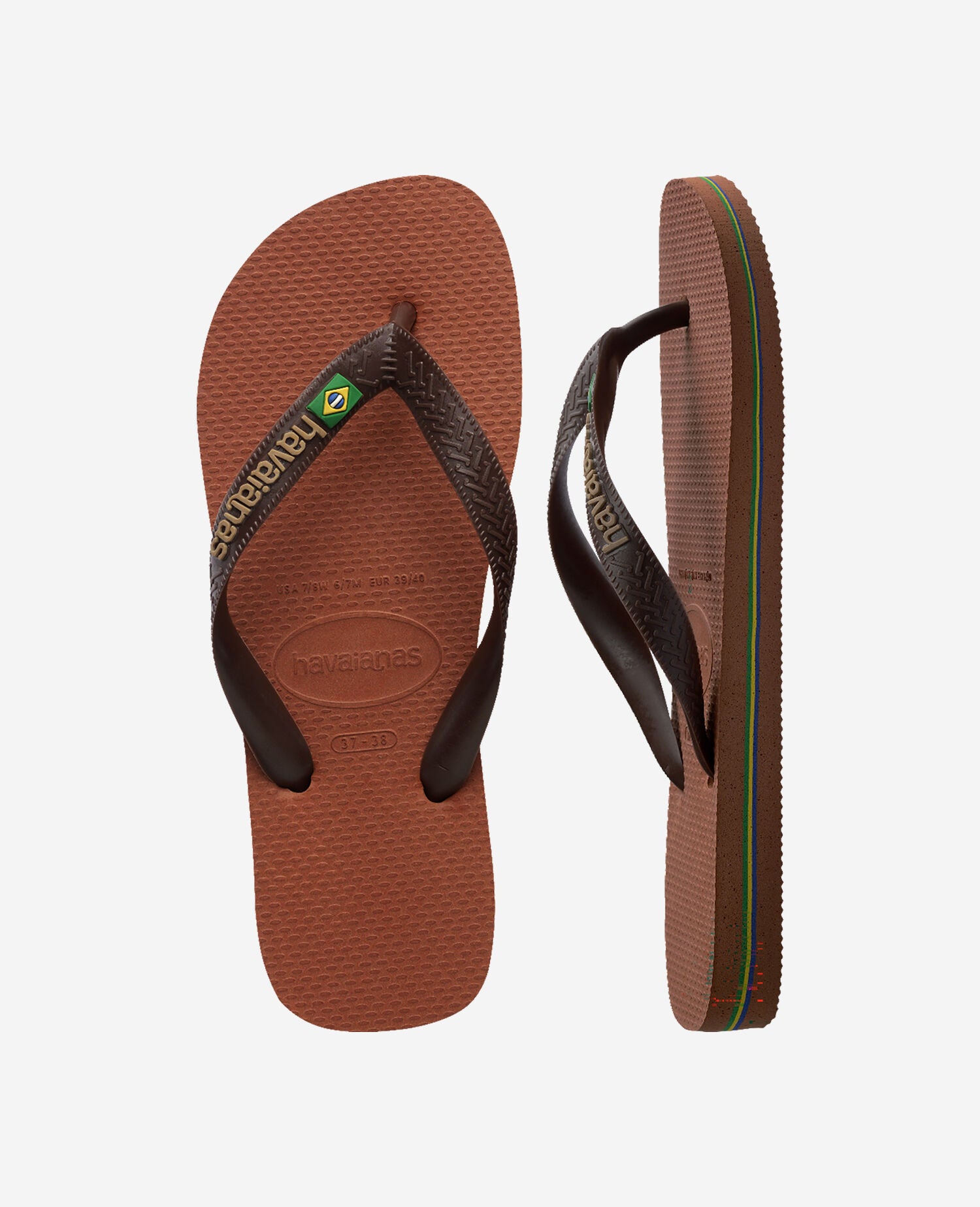 Havaianas Infradito Brasil Logo Marrone