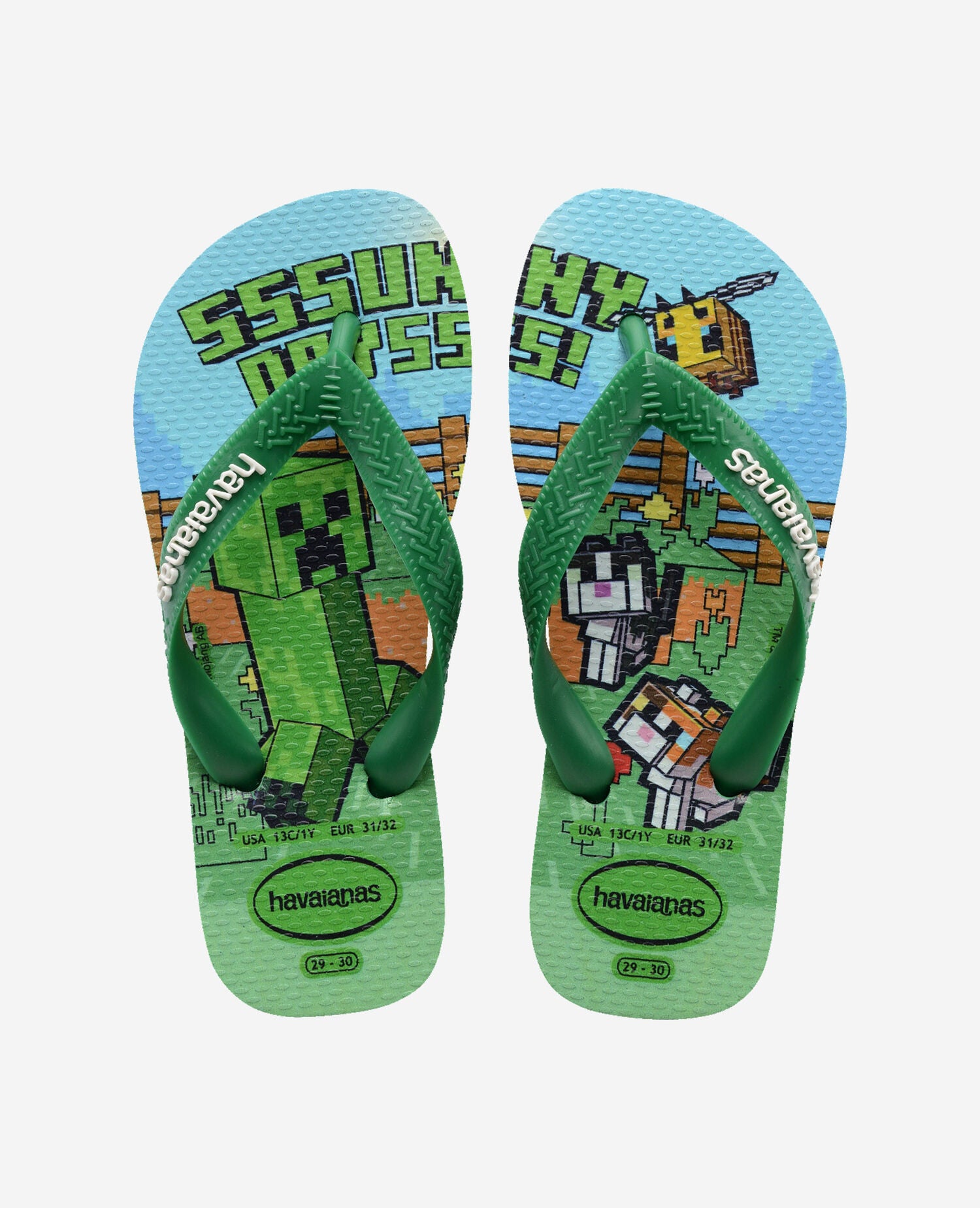 Havaianas Infradito Kids Minecraft Verde