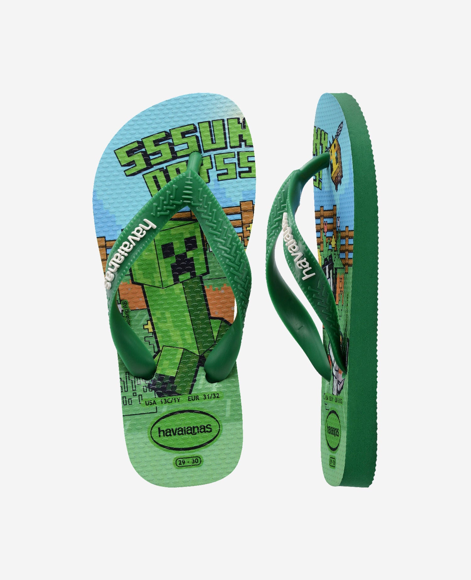 Havaianas Infradito Kids Minecraft Verde