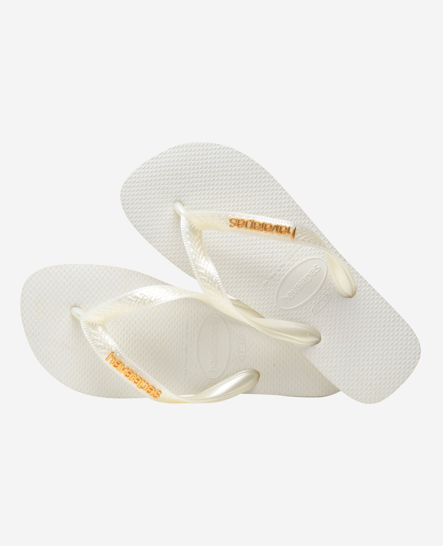 Havaianas Infradito Logo Metallic Bianco