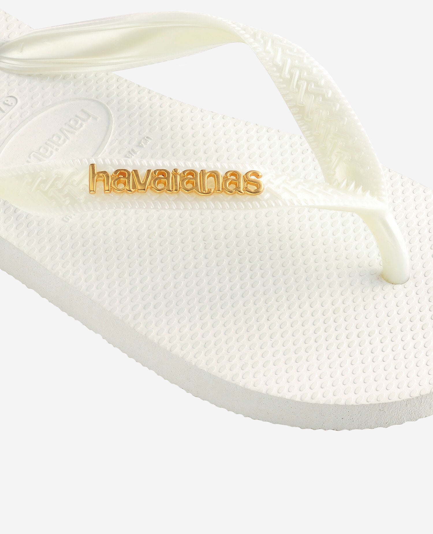Havaianas Infradito Logo Metallic Bianco