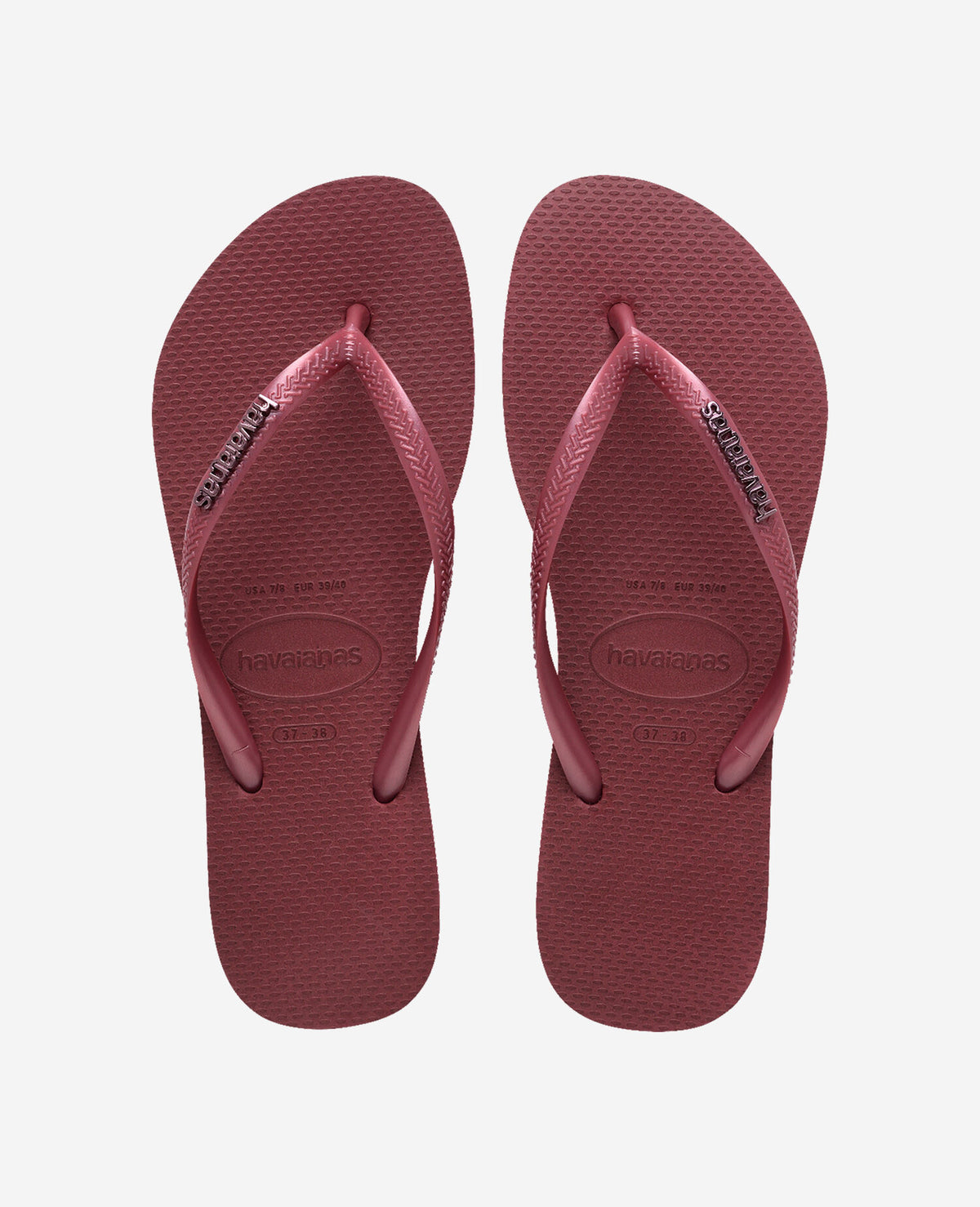 Havaianas Infradito Slim Logo Metallic Bordeaux