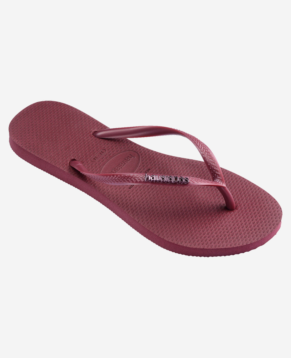 Havaianas Infradito Slim Logo Metallic Bordeaux