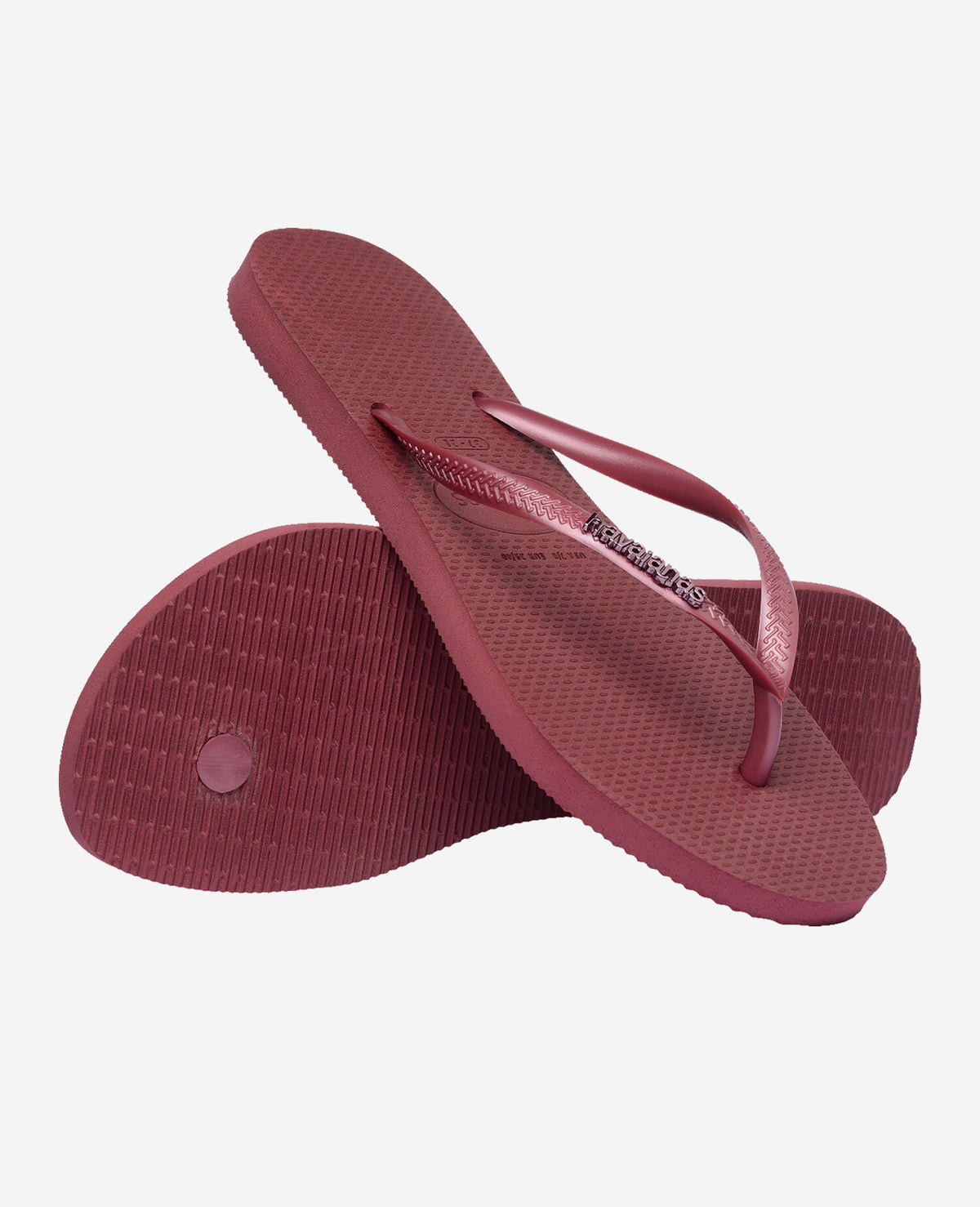 Havaianas Infradito Slim Logo Metallic Bordeaux
