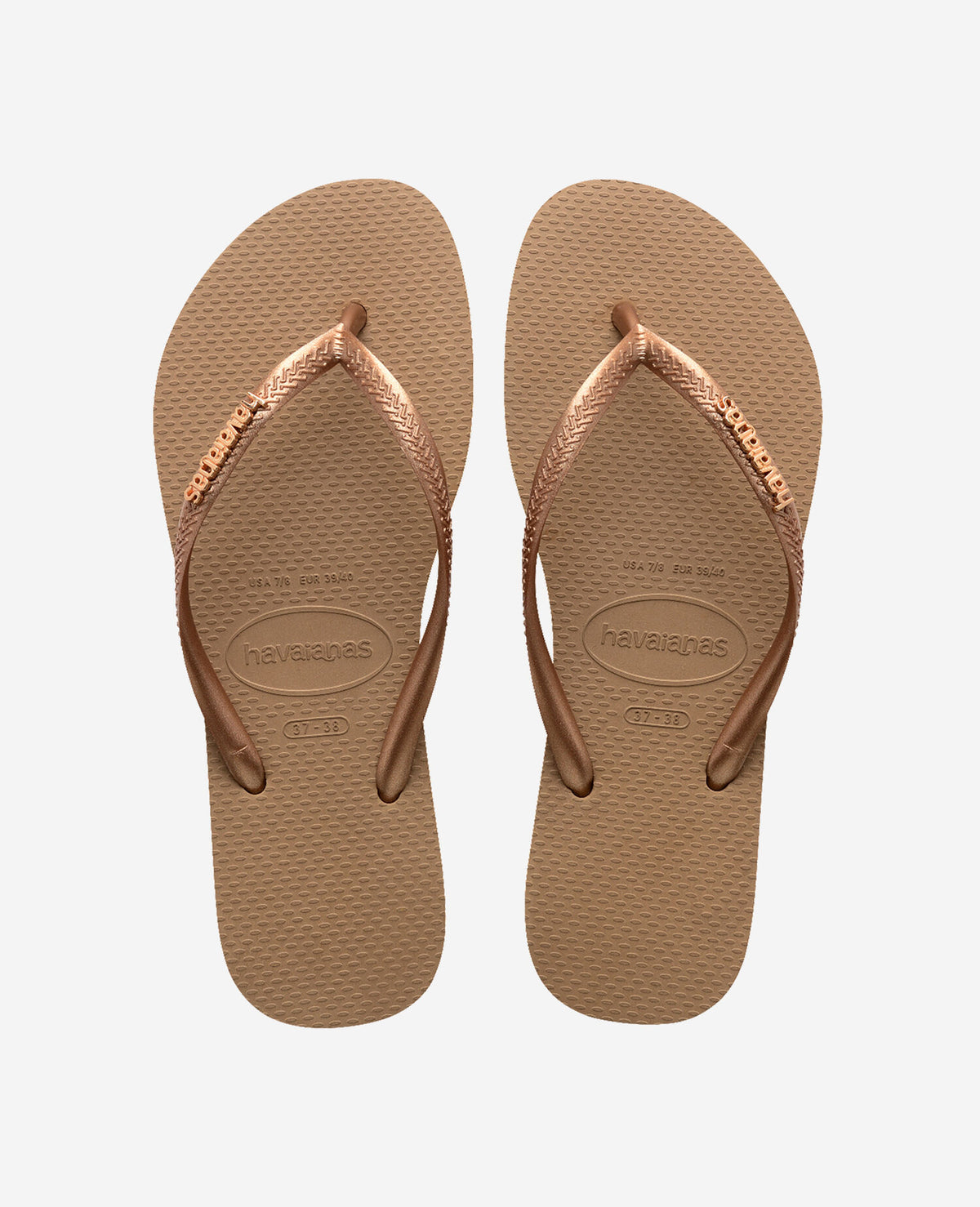 Havaianas Infradito Slim Logo Metallic Rosa