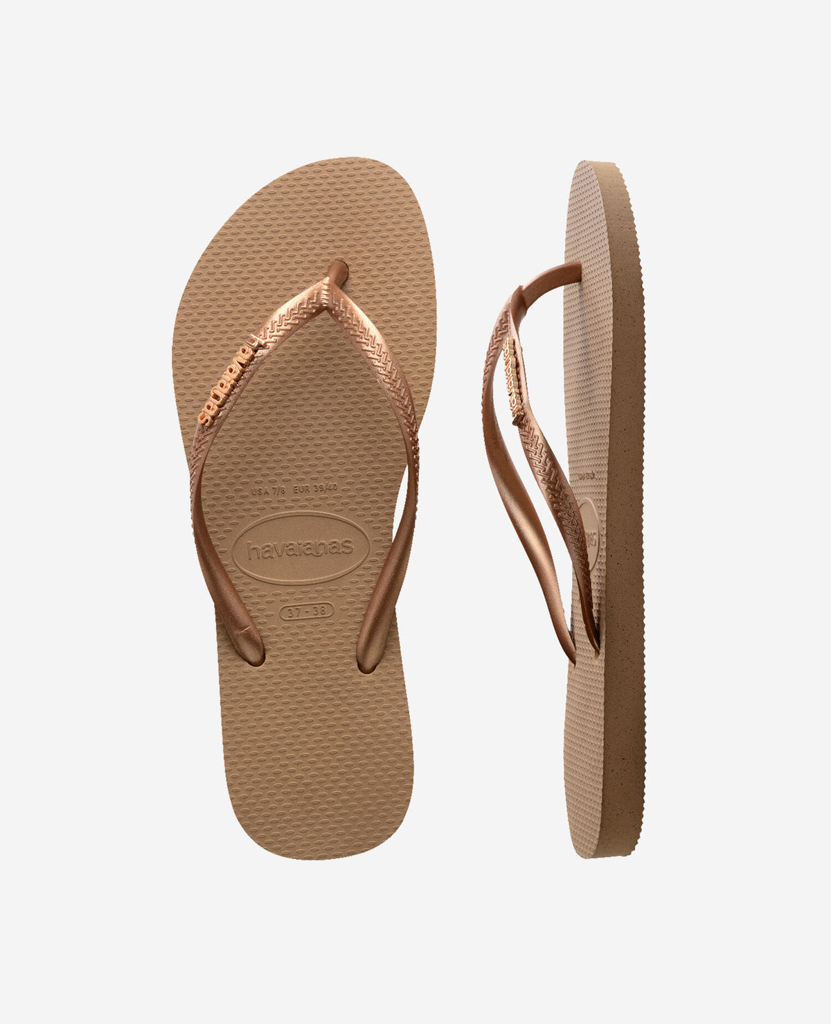 Havaianas Infradito Slim Logo Metallic Rosa