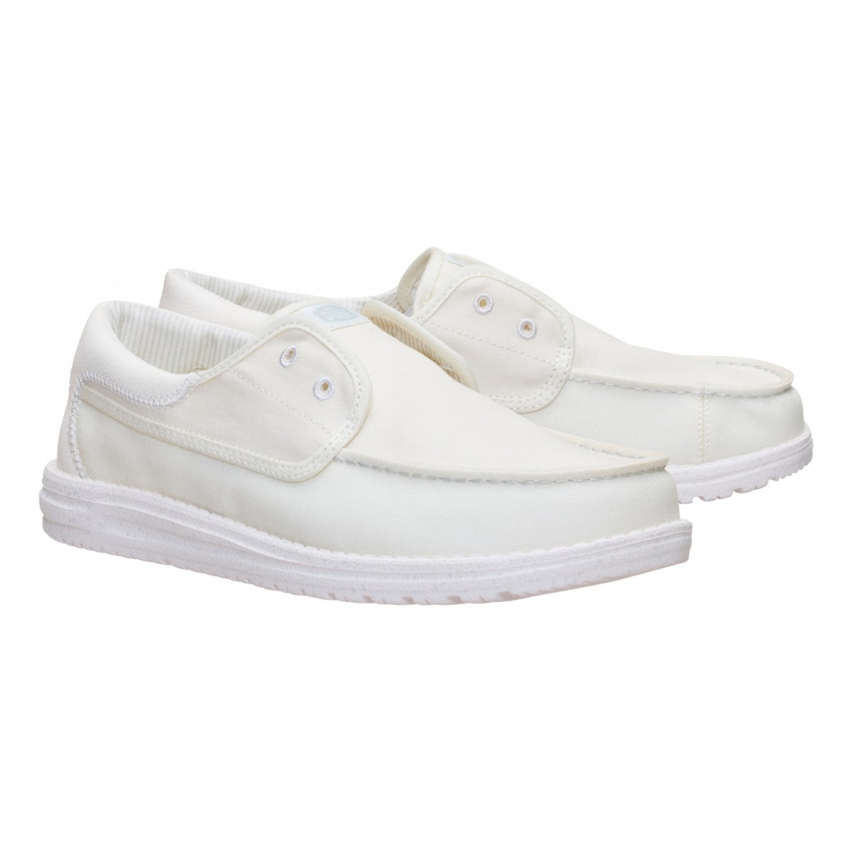 HeyDude Sneakers Wally Cru Stretch Canvas Bianco