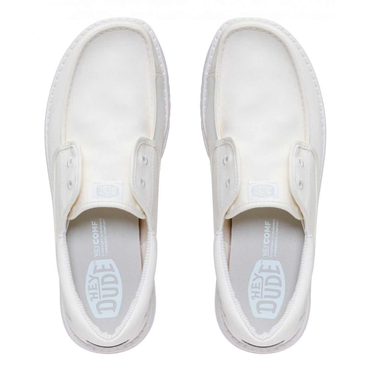 HeyDude Sneakers Wally Cru Stretch Canvas Bianco