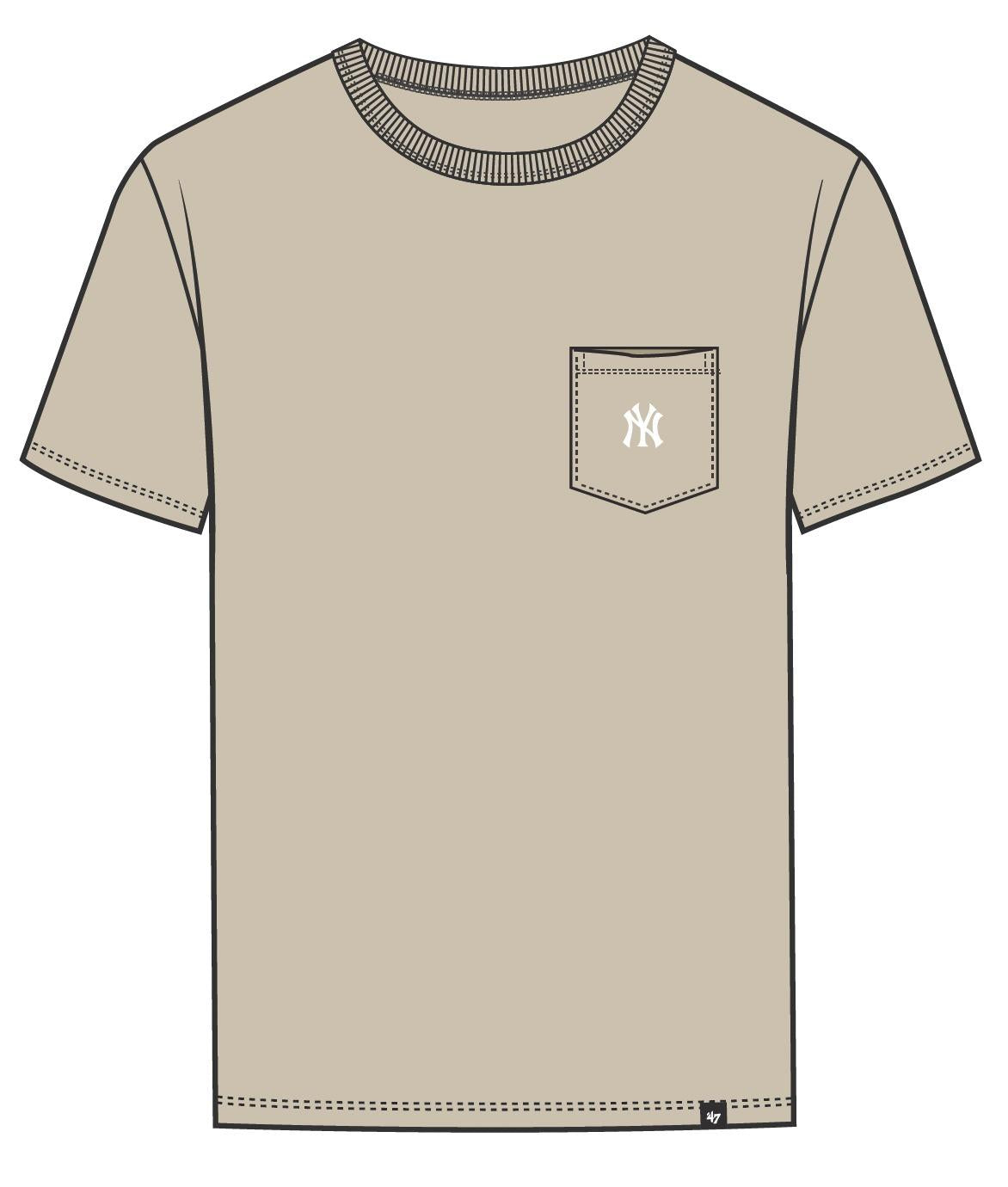 T-Shirt MLB New York Yankees Baserunner Emb Echo Pocket - Beige