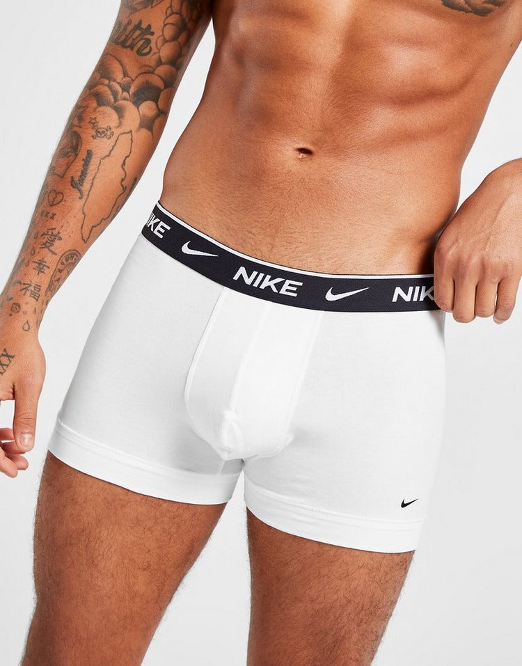 Boxer Trunk Cotton Stretch (Confezione da 3) - White/White/Whi