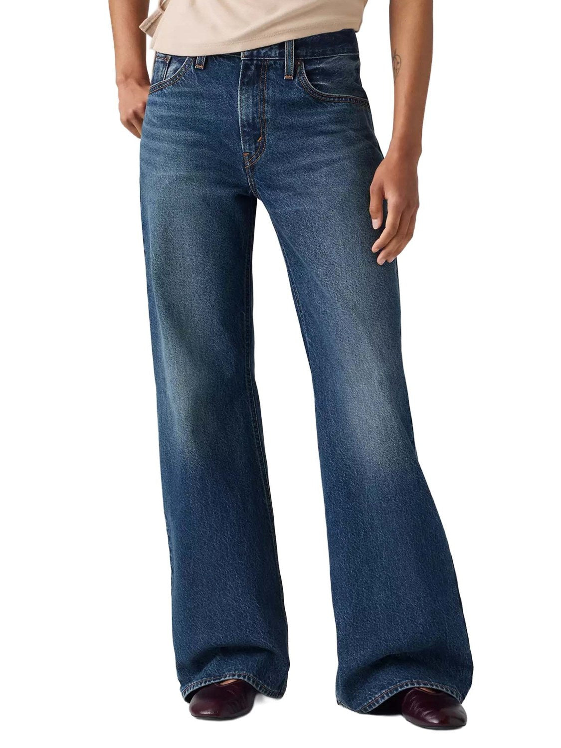 Jeans Loose Bootcut - Indaco Scuro