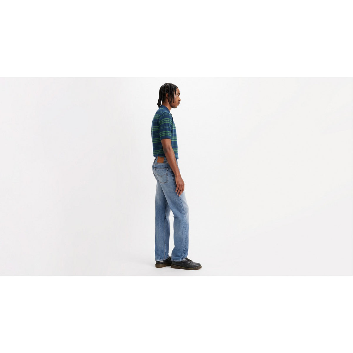 Jeans 555 Relaxed Straight - Indaco Medio