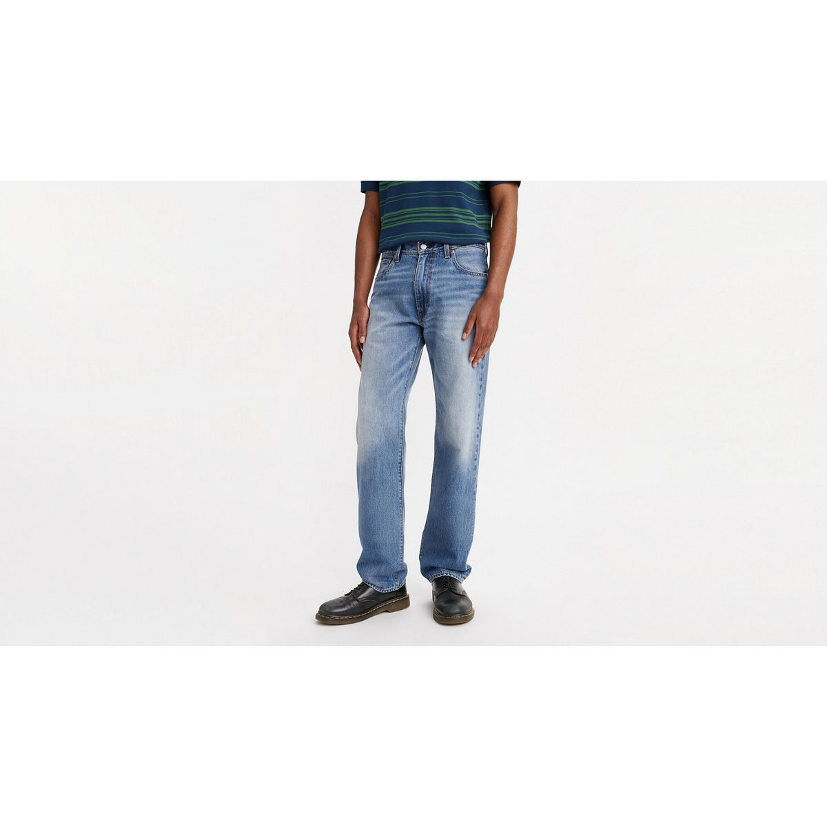 Jeans 555 Relaxed Straight - Indaco Medio