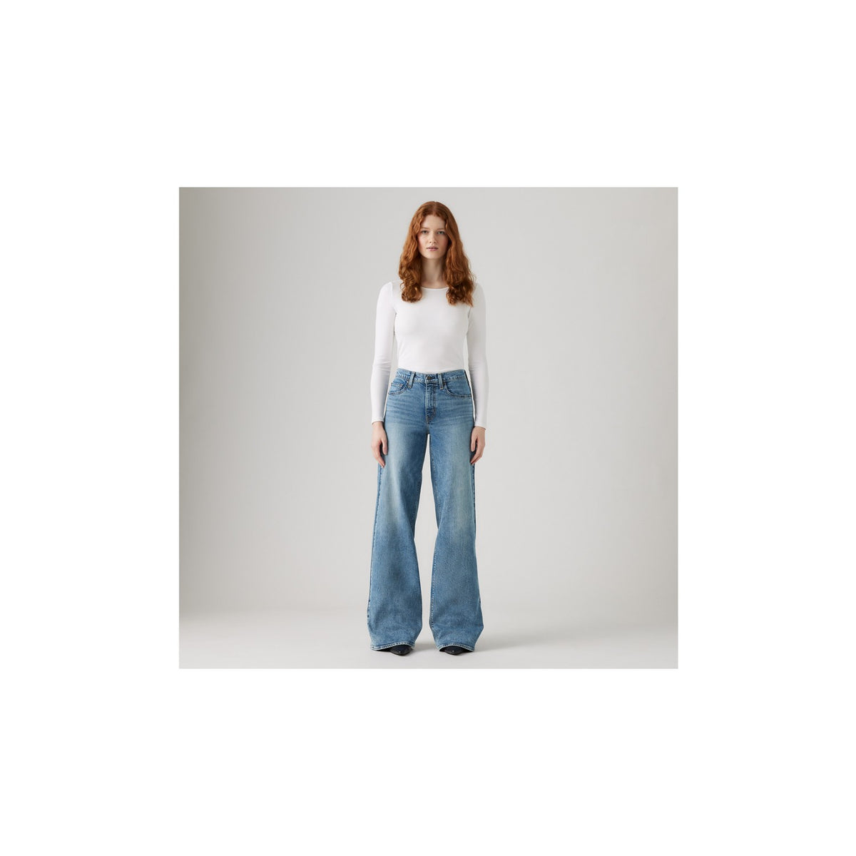 Jeans 728 High Rise Wide Leg - Indaco Medio