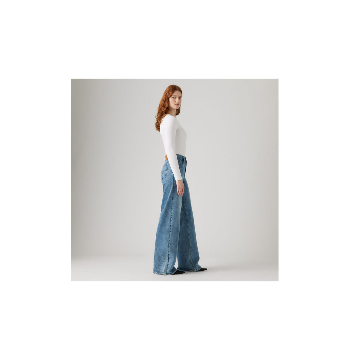 Jeans 728 High Rise Wide Leg - Indaco Medio