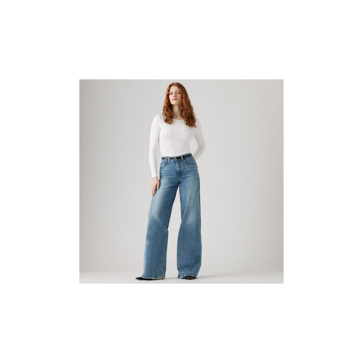 Jeans 728 High Rise Wide Leg - Indaco Medio
